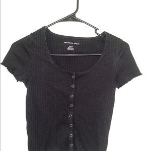 American eagle black cropped top